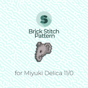 &quot;Elefant &quot;&quot;Ziegelstein&quot;&quot; und Peyote-Muster für Miyuki-Rocailles 11/0.&quot;