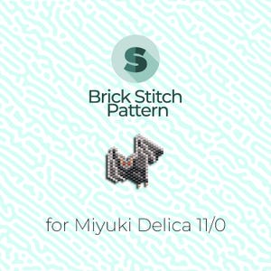 Bat Brick Stitch Pattern and Peyote Pattern - for Miyuki Seed Beads 11/0