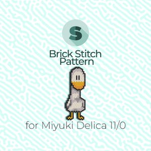 Goose Brick Stitch Pattern and Peyote Pattern - for Miyuki Seed Beads 11/0