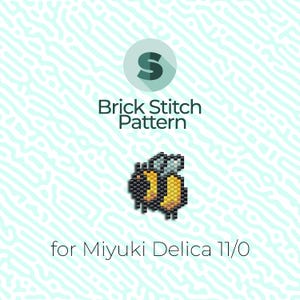 Happy Bee Brick Stich Muster und Peyote Muster - für Miyuki Rocailles 11/0