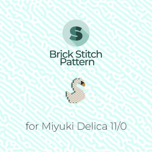 Mini Swan Brick Stich Muster und Peyote Muster - für Miyuki Rocailles 11/0