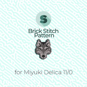 Wolf Brick Stickmuster und Peyote Muster - für Miyuki Rocailles 11/0