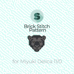 Panther Brick Stitch Pattern and Peyote Pattern - for Miyuki Seed Beads 11/0