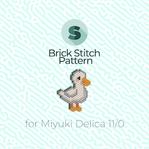 Duck Brick Stitch Pattern and Peyote Pattern - for Miyuki Seed Beads 11/0