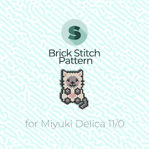 Siamese Kitten Brick Stitch Pattern and Peyote Pattern - for Miyuki Seed Beads 11/0