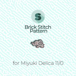 Mini Elefant Ziegelmuster und Peyote Muster - für Miyuki Saatperlen 11/0