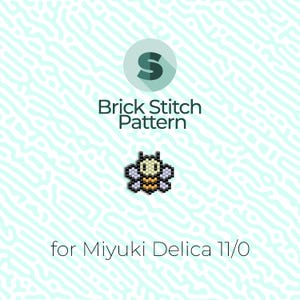 Mini Bee Brick Stitch Pattern und Peyote pattern - für Miyuki Saat Perlen 11/0