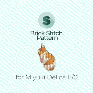 Cats Back Brick Stitch Pattern and Peyote Pattern - for Miyuki Seed Beads 11/0