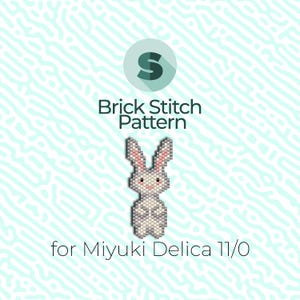 Funny Rabbit Brick Stitch Pattern and Peyote Pattern - for Miyuki Seed Beads 11/0