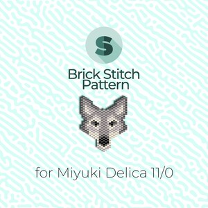 Wolf Brick Stickmuster und Peyote Muster - für Miyuki Rocailles 11/0