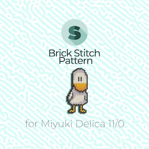 Duck Brick Stitch Pattern and Peyote Pattern - for Miyuki Seed Beads 11/0