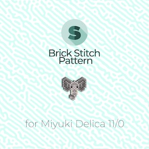 Mini Elefant Ziegelmuster und Peyote Muster - für Miyuki Saatperlen 11/0