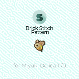 Mini Bee Brick Stitch Pattern und Peyote pattern - für Miyuki Saat Perlen 11/0