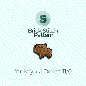 Capibara Brick Stichmuster und Peyotemuster - für Miyuki Saatperlen 11/0