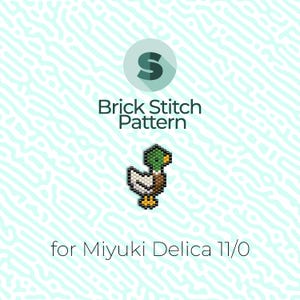 Goose Brick Stitch Pattern and Peyote Pattern - for Miyuki Seed Beads 11/0