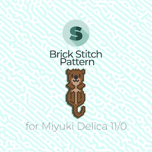 Otter Brick Stitch Pattern and Peyote Pattern - for Miyuki Seed Beads 11/0