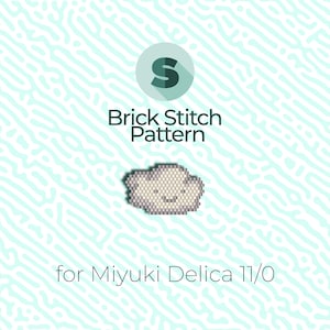 Cloud Brick Stitch Pattern and Peyote Pattern - for Miyuki Seed Beads 11/0