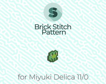 Mini Frog Brick Stitch Pattern and Peyote Pattern - for Miyuki Seed Beads 11/0