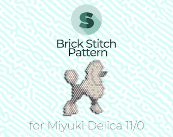 Pudle Brick Stich Muster und Peyote Muster - für Miyuki Saatperlen 11/0