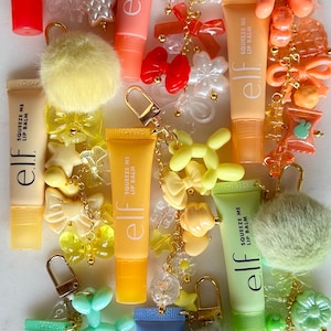 Lip Gloss Keychain Handmade | Reusable Charm Chain | Unique Cute Gift For Her Back To School | NEW Flavors & Charm Variations