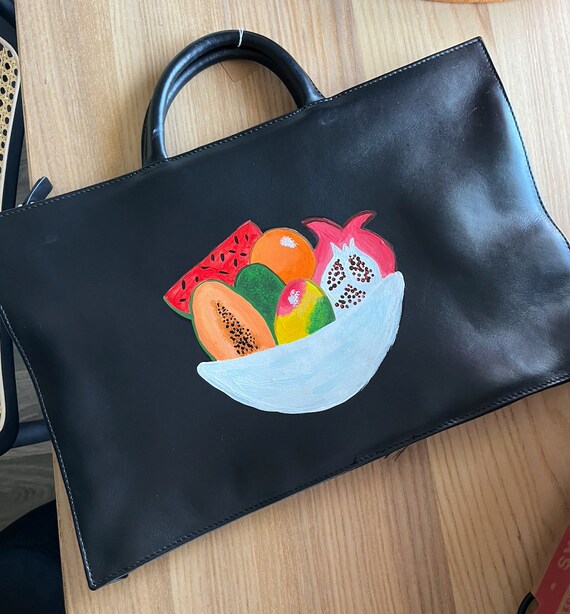 Black Business Purse with Fruit