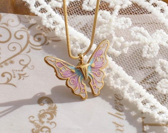 Collana a farfalla, collana alla moda, collana a farfalla per ragazze fate, collana a farfalla magica - collana Mariposa