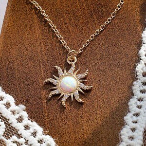 Princess Necklace,sunflower jewelry set,Sun Necklace, Sun Bracelet,  sun ring,  sunflower bracelet-necklace-ring,Cosplay,14K gold-plated