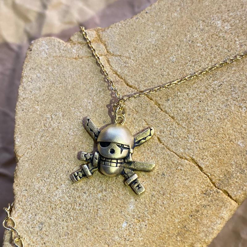 S925 Zoro Necklace 14k Gold, S925, Zoro, Anime Jewelry, Anime