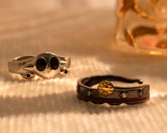Hanako kun ring,Nene ring,not allergic and does not fade,Sterling silver,adjustable ring,S925 silver,Anime Ring, handmade Ring,hanako,nene