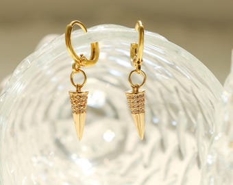 Yor Drop earrings,gift,Gold earrings with diamonds:14K gold-plated,Design Jewelry,rose necklace, Earrings,  Jewelry,gold earring