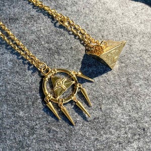Millennium, Duel Monsters de acero titanio, collar Millennium, collar Duel Monsters, joyería Millennium, joyería Duel Monsters
