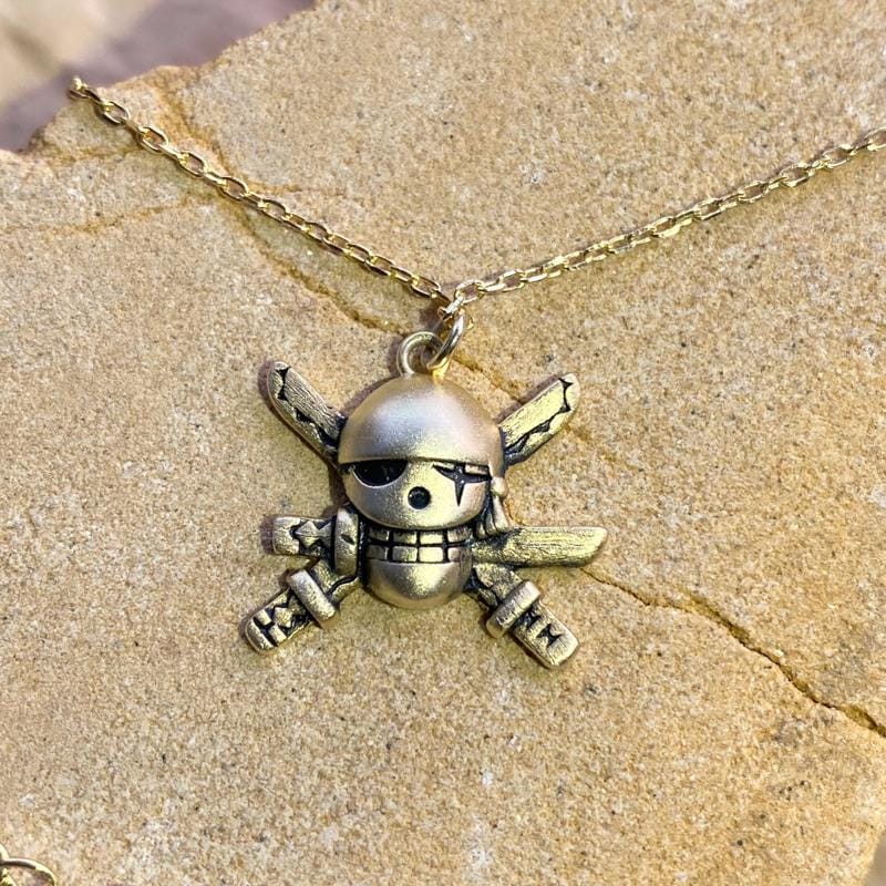 S925 Zoro Necklace 14k Gold, S925, Zoro, Anime Jewelry, Anime S925 Zoro Necklace 14k Gold, S925, Zoro, Anime Jewelry, Anime
