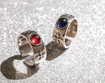 S925-Howl Rings-wedding-LOVE -925 Sterling Silver Couple Rings - adjustable ring- Anime Rings - Sophie Ring-Howl And Sophia-anniversary