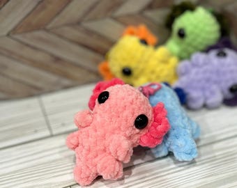 Crochet Axolotl Keychain | Small Axolotl Plushie | Cute Animal Keychains | Axolotl Gift | Albino Axolotl | Melanoid Axolotl | Copper Axolotl