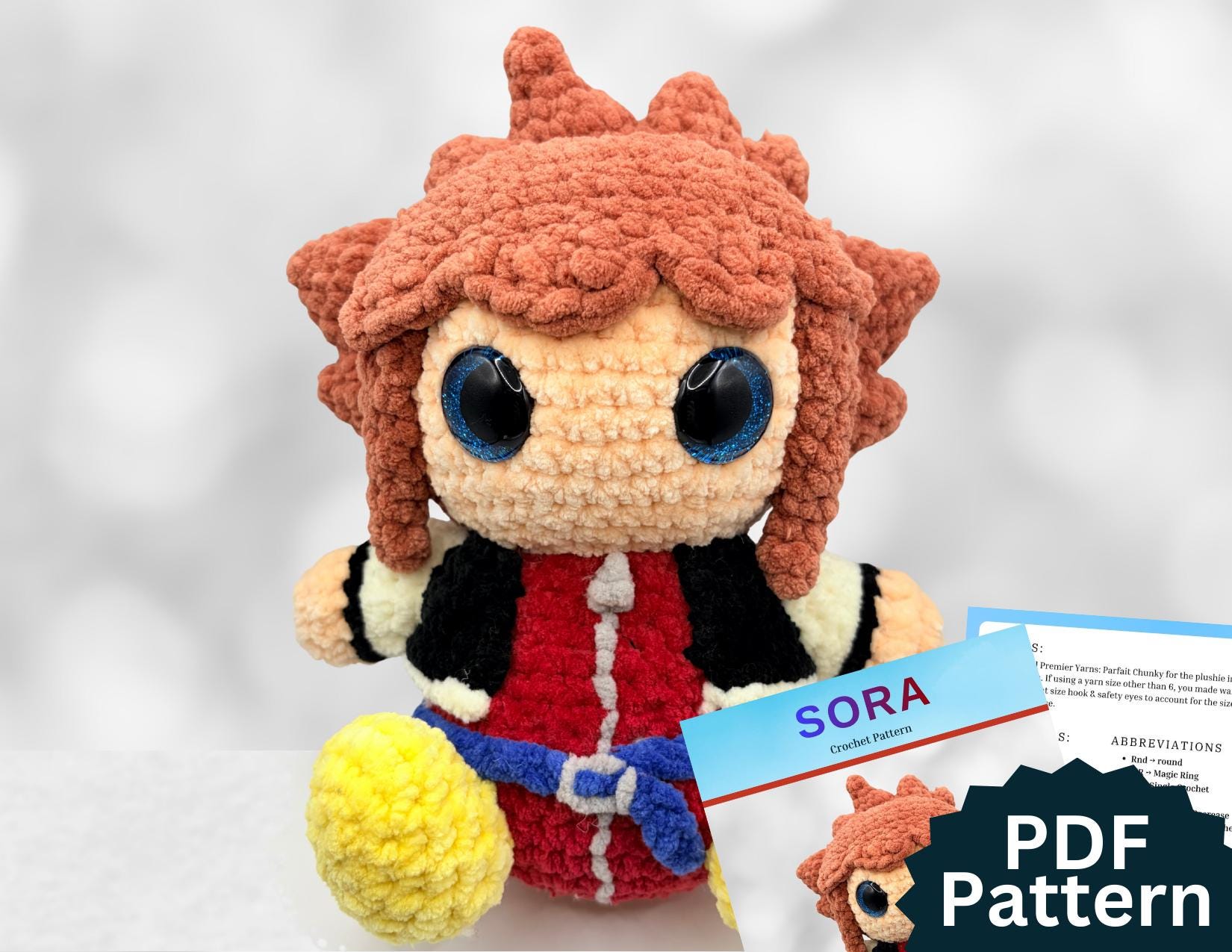 30 Beautiful Crochet Heart Patterns To Make With Love 29 Kingdom Hearts Sora Crochet Pattern