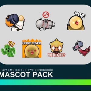 FFXIV Mascot Emotes for Twitch and Discord