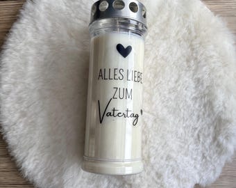 Grabkerze „Alles Liebe zum Vatertag“ - Trauerkerze - Grablicht