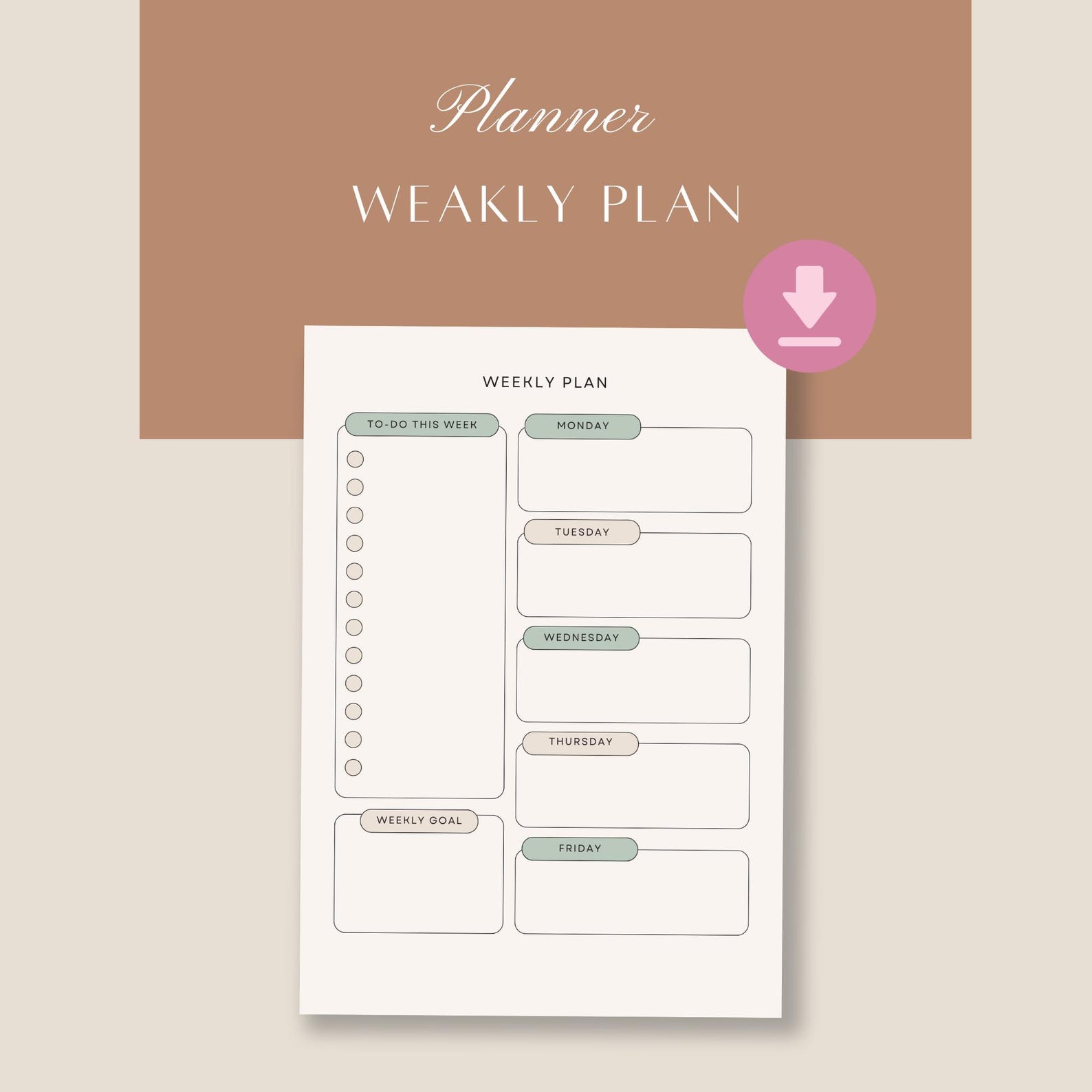 7 Printable Ultimate Planner Templates: Daily, Weekly, Monthly & Yearly ...