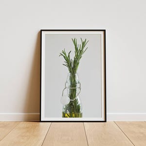 Rosemary Kitchen Print: Rustic Herb Art, Botanical Wall Decor (Digital Download)