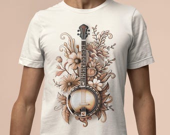 Banjo T-Shirt: Bluegrass Folk Music Tee, Unisex Tee, Bella Canvas 3001