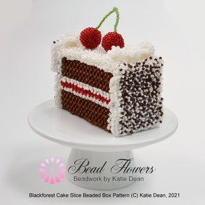 Blackforest Cake Slice Beaded box Pattern/Tutorial