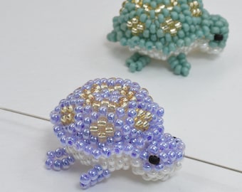 Tutorial to make a beaded turtle, PDF download