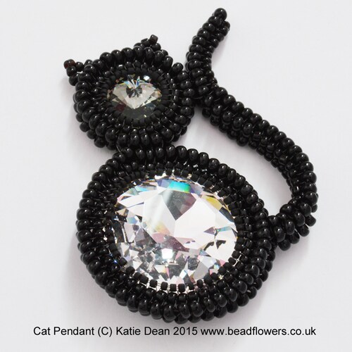 Beaded Cat Pendant Pattern/tutorial. Use Basic Bead Weaving Etsy