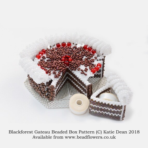 Blackforest Gateau Beaded Box With Drawers Pattern Etsy