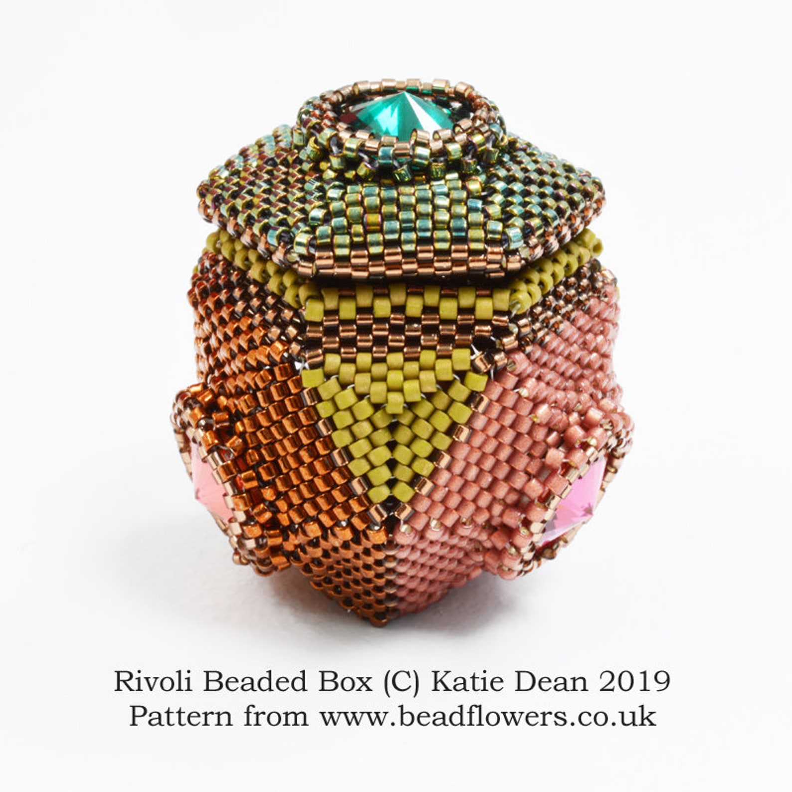 Printable Rivoli Pattern Rivoli Crystal Beaded Box Pattern / Tutorial - Etsy