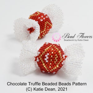Chocolate Truffle Beaded Beads Tutorial/Beading Pattern. Peyote stitch project for any level. Designed by Katie Dean