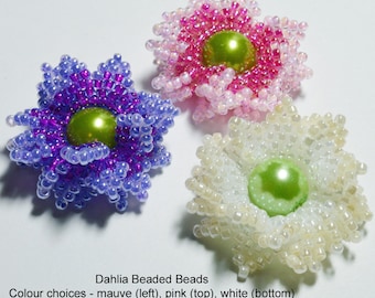 Beading Pattern for Dahlia Beaded Beads
