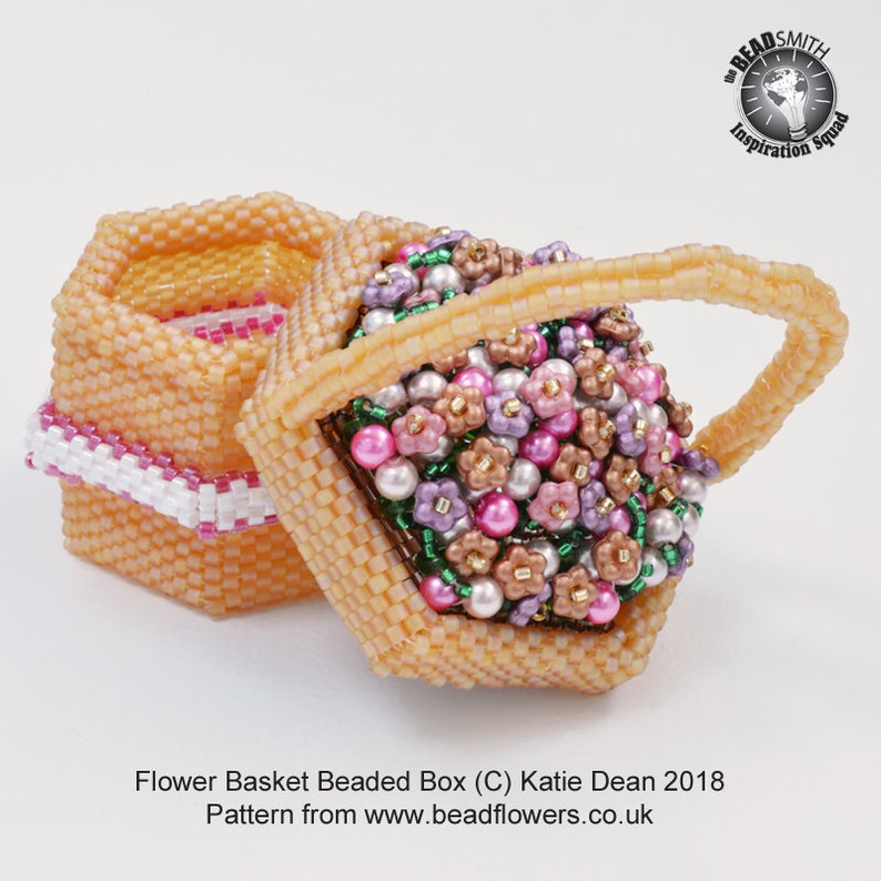 Flower Basket Beaded Box Tutorial image 3