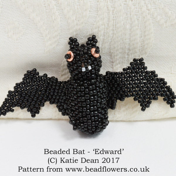 Beading Tutorial to Make a Beaded Bat Ornament or Pendant