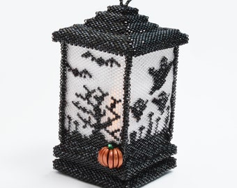 Halloween Lantern Beading Tutorial/Pattern